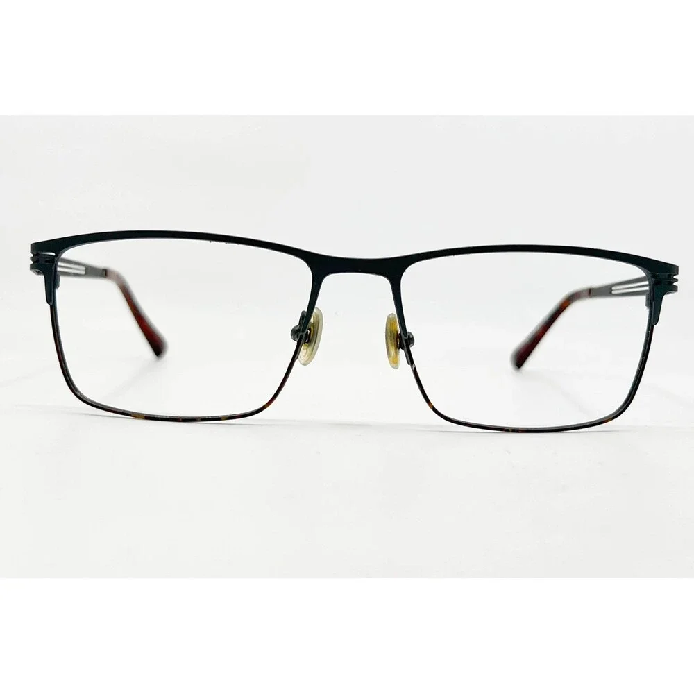 Lutz Eyewear Eyeglasses Mens Black Tortoise Full Rim Rectangle 55-17-140